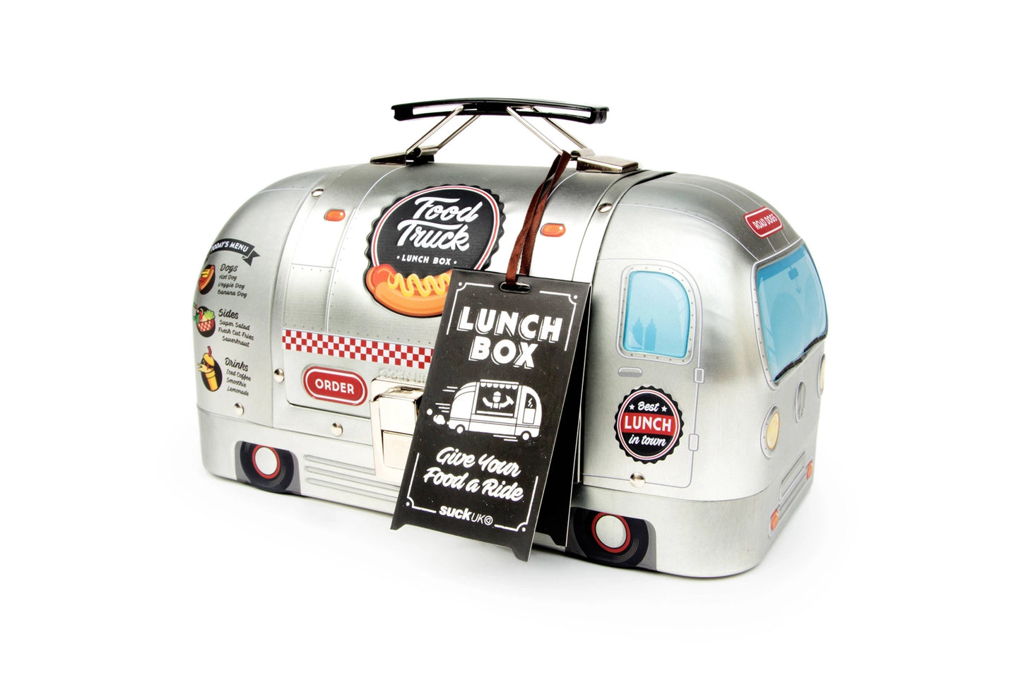 Great Food Truck Lunch Box by Bambinos UK – vintage tin lunchbox with handle