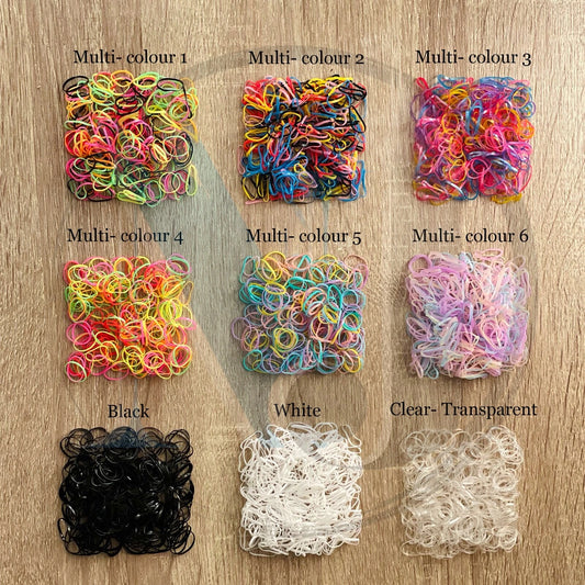 1000 Pieces - Multicolor Rubber Bands - Various Delightful Colors