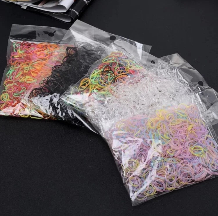 1000 Pieces - Multicolor Rubber Bands - Various Delightful Colors