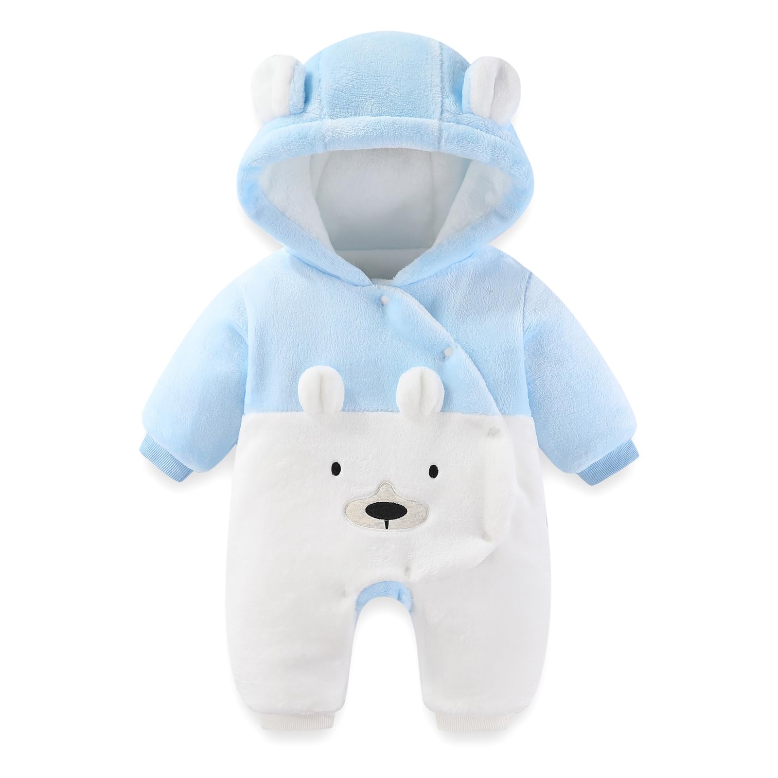 baby snowsuit fleece romper