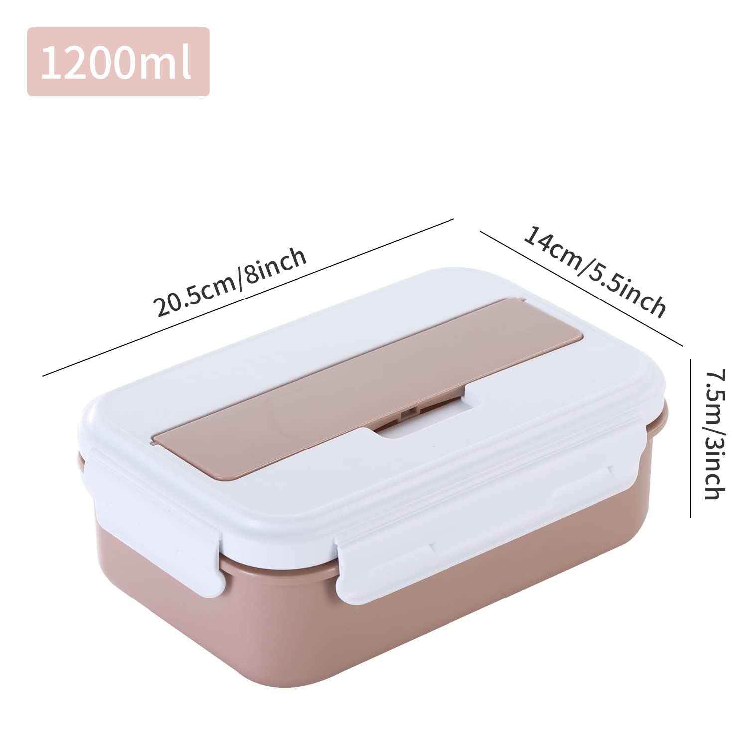 Grey and white lunch box for adults with modern minimalist design