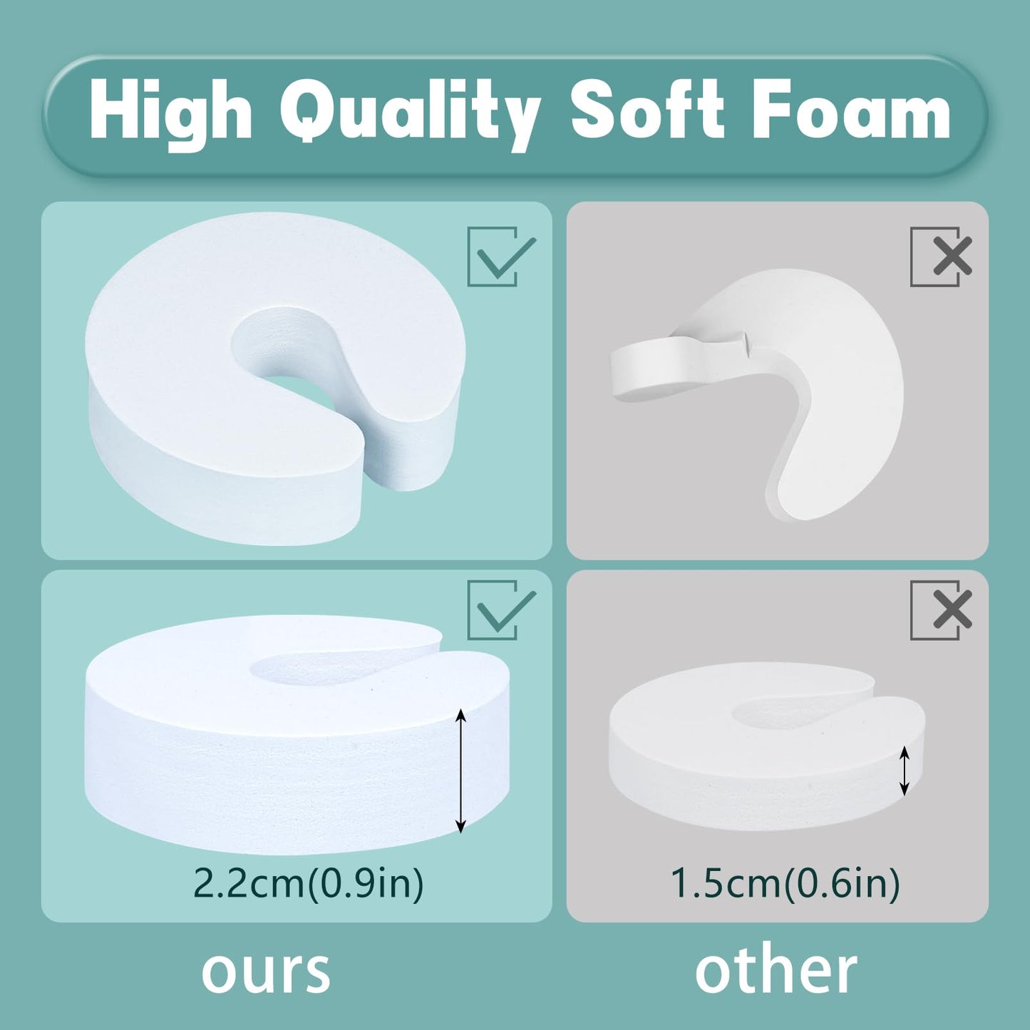 foam door guard protecting toddler fingers