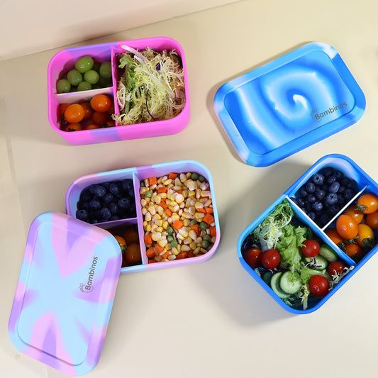 Bambinos kids silicone lunch box with compartments