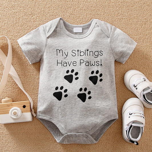 paw print baby bodysuit