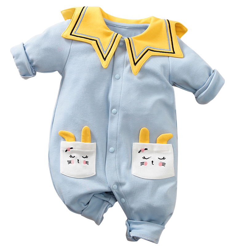 Bright Blue Baby Romper
