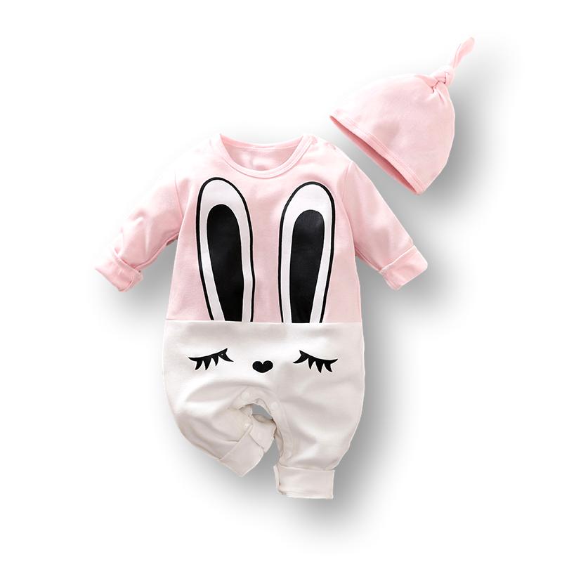 Pink Bunny Romper with Free Hat