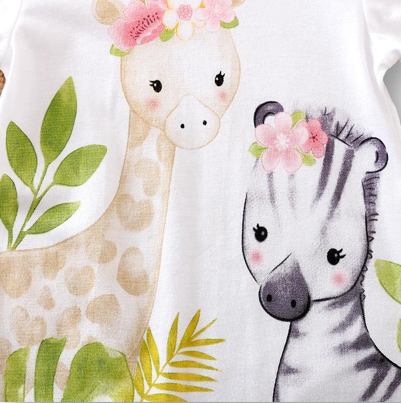 Giraffe & Zebra Babysuit Romper - Bambinos
