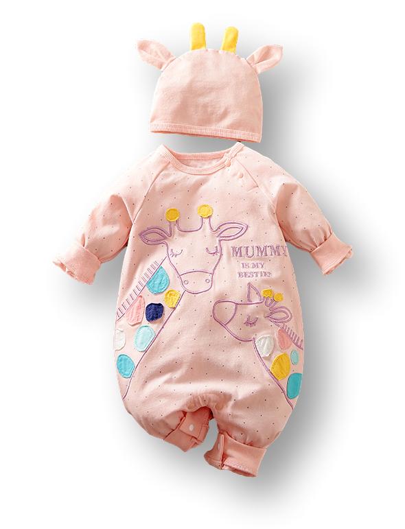 Giraffe Mum Romper with Free Hat