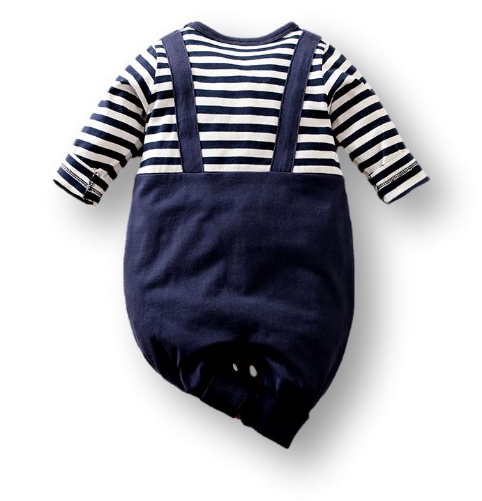 Blue Elephant Dungarees Romper