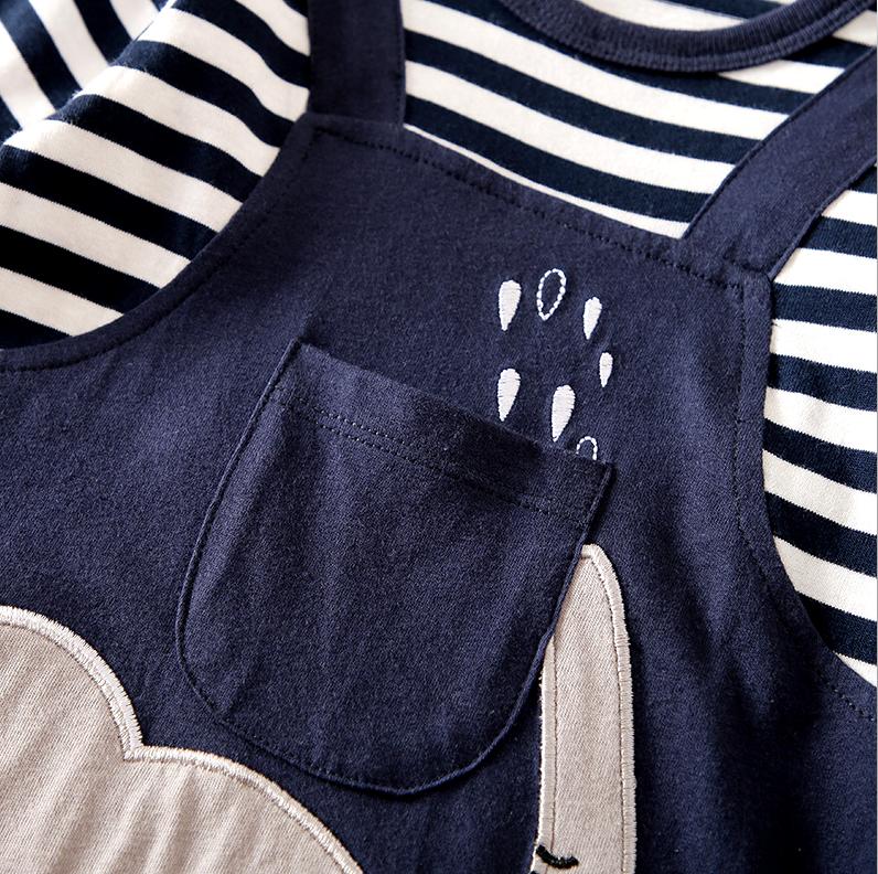 Blue Elephant Dungarees Romper