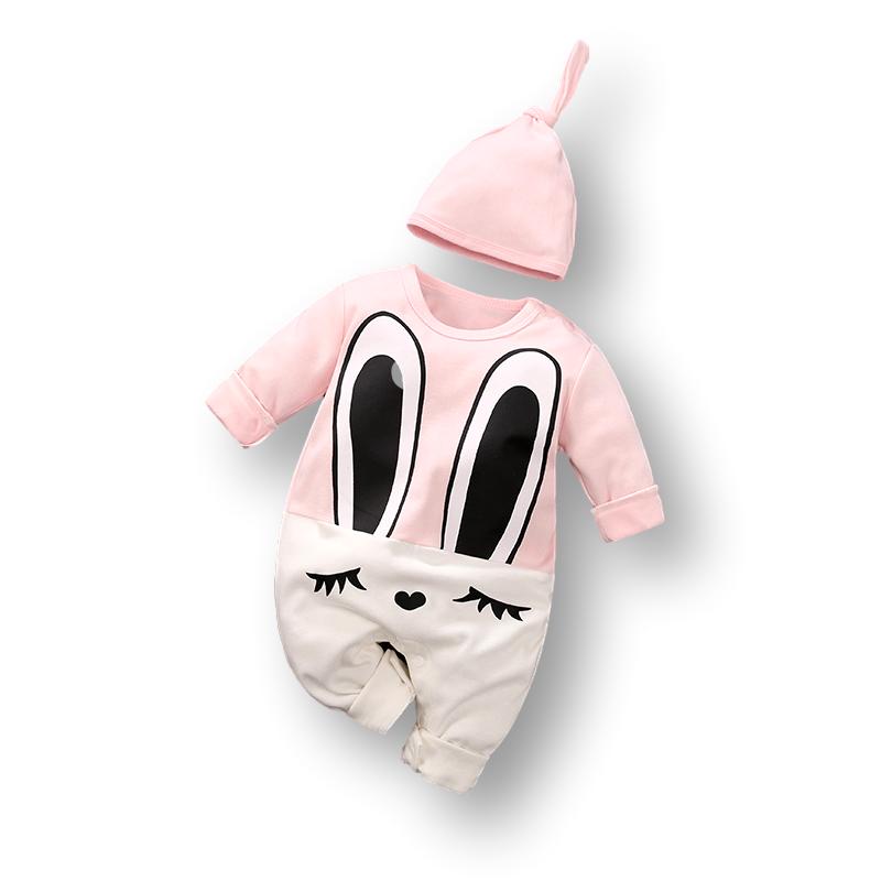 Pink Bunny Romper with Free Hat
